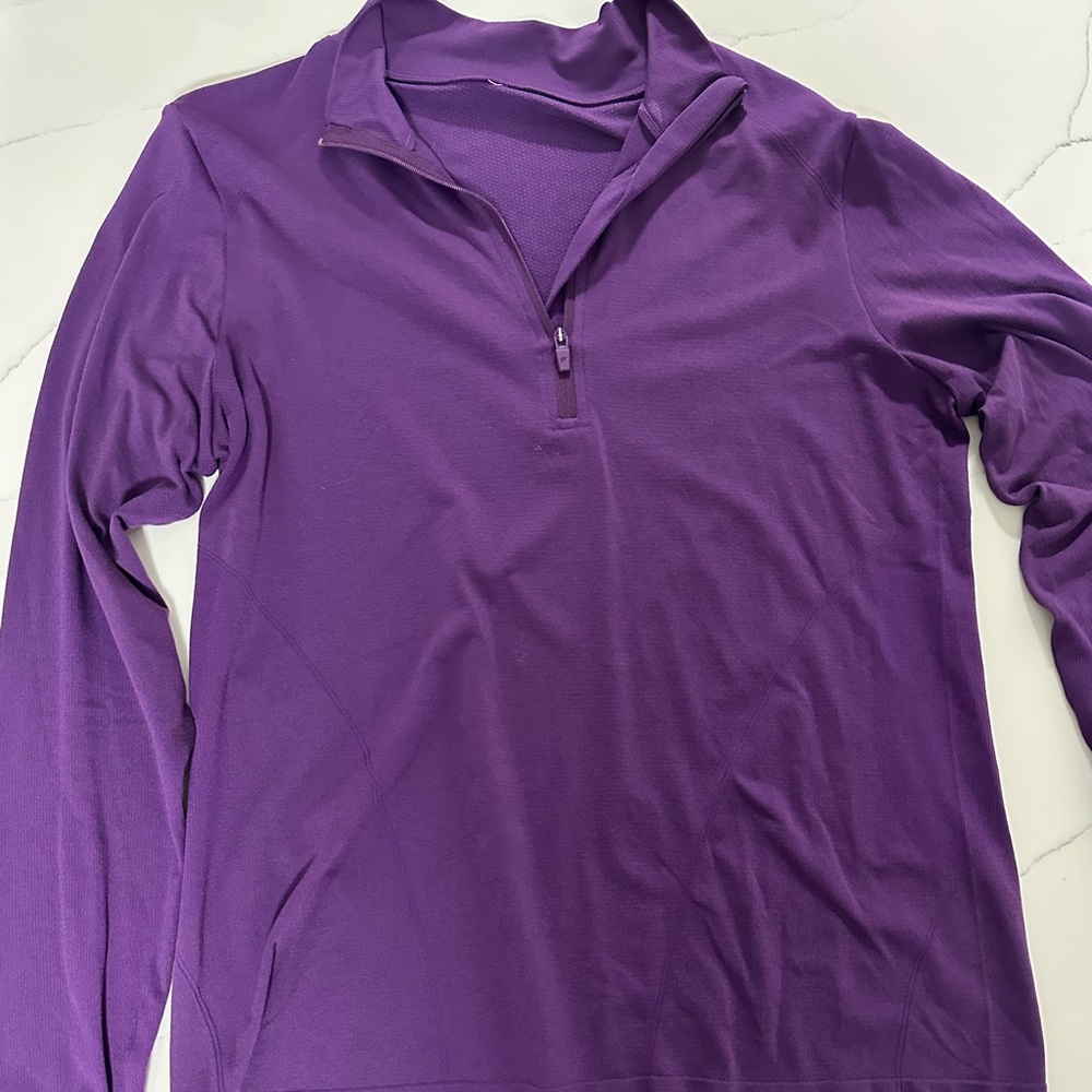 Purple Fabletics Quarter-Zip Pullover